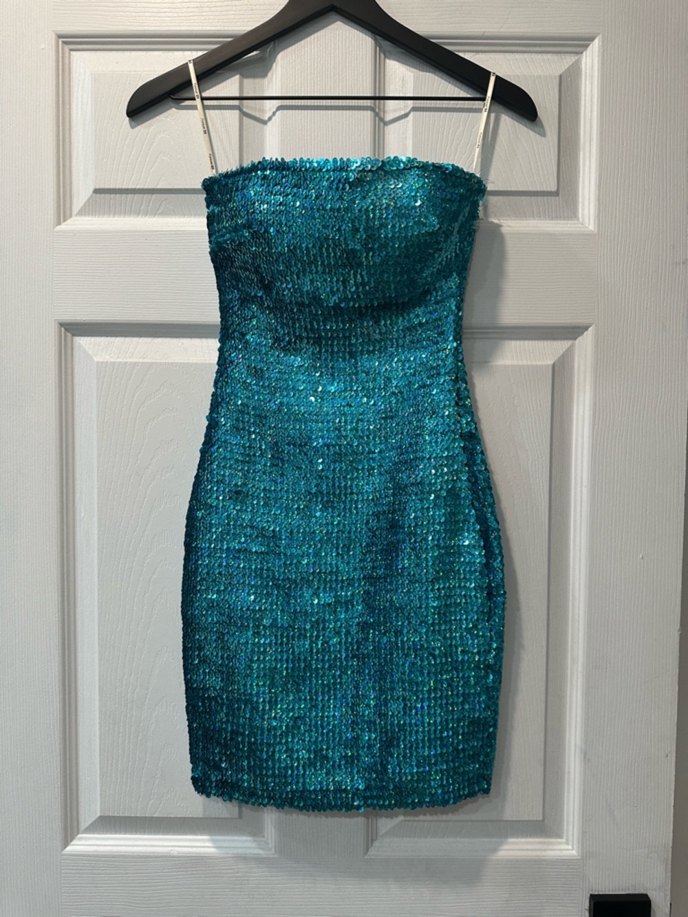 Forever 21 Strapless Sequin Mini Dress in Bright Blue - Picture 2 of 10